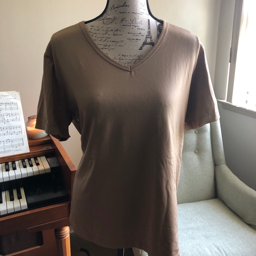 Soft Beige top by Susan Graver